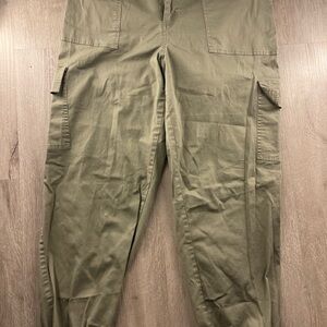 Ashley Stewart Plus Size Olive Green Cargo Jogger Pants Size 16